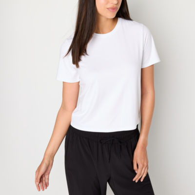 Xersion Everyday Womens Crew Neck Short Sleeve Quick Dry Active T-Shirt