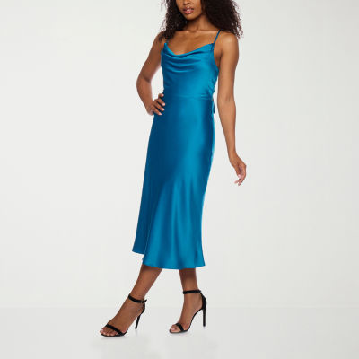 B. Smart Womens Sleeveless Midi Juniors Slip Dress