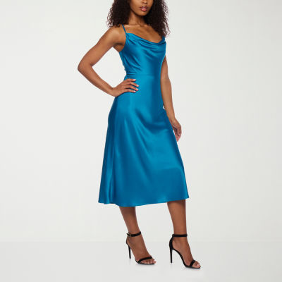 B. Smart Womens Sleeveless Midi Juniors Slip Dress
