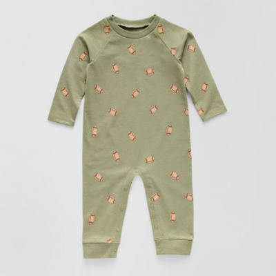 Okie Dokie Baby Boys Round Neck Long Sleeve Jumpsuit