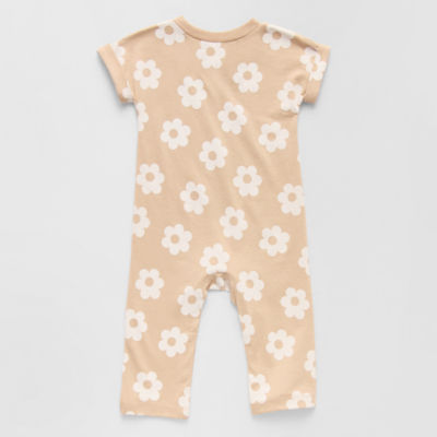 Okie Dokie Baby Girls Round Neck Short Sleeve Jumpsuit