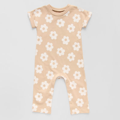 Okie Dokie Baby Girls Round Neck Short Sleeve Jumpsuit