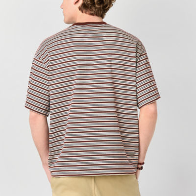 Arizona Mens Short Sleeve Boxy Fit Stripe T-Shirt