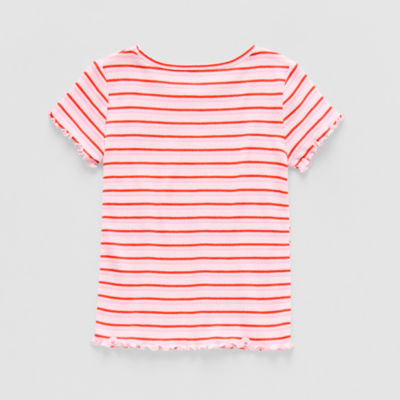 Okie Dokie Toddler & Little Girls Crew Neck Short Sleeve T-Shirt