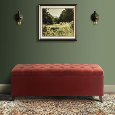 Madison Park Sasha Tufted Top Storage Bench