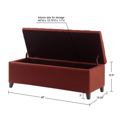 Madison Park Sasha Tufted Top Storage Bench