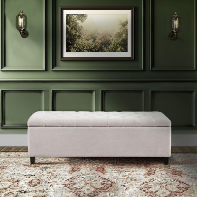 Madison Park Sasha Tufted Top Storage Bench
