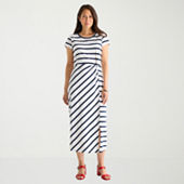 liz claiborne short sleeve a line dress Liz Claiborne Silk Dress – East Village Vintage Collective