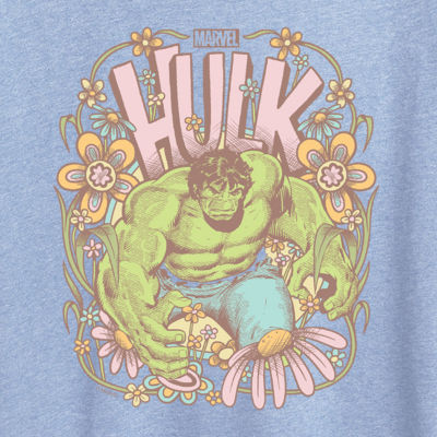 Hulk Feminine Womens Crew Neck Short Sleeve Classic Fit Graphic T-Shirt