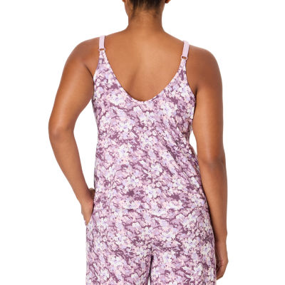 Bali Breathe Womens V Neck Sleeveless Pajama Top