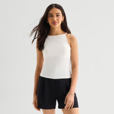 a.n.a Womens Square Neck Sleeveless Tank Top