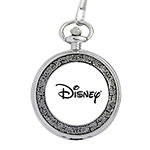 Disney Mens Mickey Mouse Silver-Tone Pocket Watch
