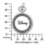 Disney Mens Mickey Mouse Silver-Tone Pocket Watch