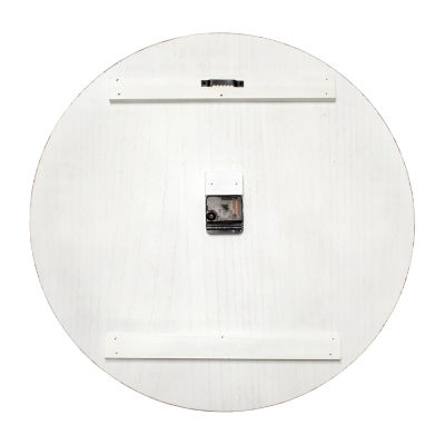 All the Rages Elegant Designs Wood Plank 23" Large Rustic Coastal Wall Clock