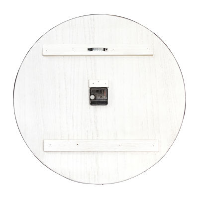 All the Rages Elegant Designs Handsome 21" Rustic Farmhouse Wood Wall Clock