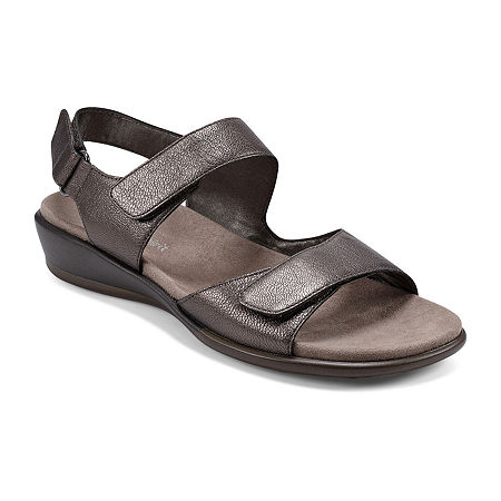 Easy Spirit Womens Hartwell Wedge Sandals, 10 Narrow, Gray