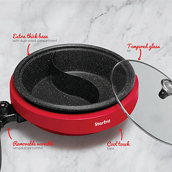 The Rock by Dual-Sided 3.2-Quart Electric Hot Pot - Starfrit 024425-002-0000