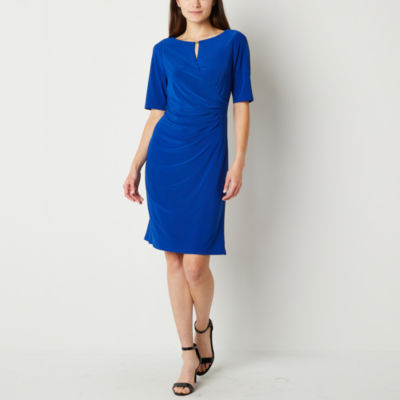 Black Label by Evan-Picone Short Sleeve Sheath Dress