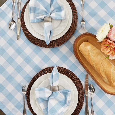 Design Imports French A Blue Dobby Table Runner