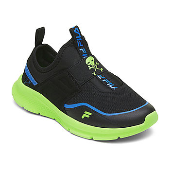 Fila Landbuzzer Graphic Little & Big Boys Running Shoes, Color: Black Green - JCPenney