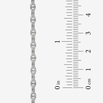 Made in Italy Womens Sterling Silver 24 Inch Link Chain Necklace