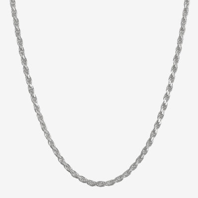 Made in Italy Sterling Silver 30 Inch Solid Rope Chain Necklace