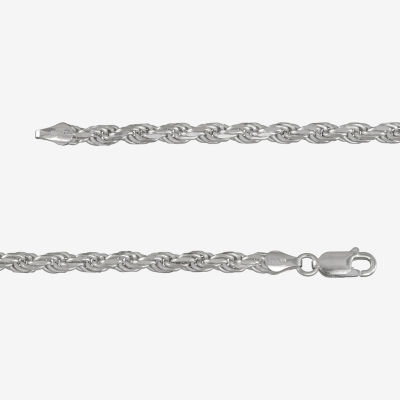 Made in Italy Mens Sterling Silver 30 Inch Rope Chain Necklace