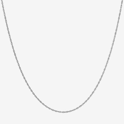 Made in Italy Sterling Silver 16 Inch Solid Singapore Chain Necklace