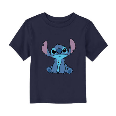 Disney Collection Toddler Unisex Crew Neck Short Sleeve Regular Fit Lilo & Stitch Graphic T-Shirt
