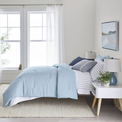 Home Expressions Intellifresh™ Antimicrobial Treated Heathered Solid Reversible Comforter Set