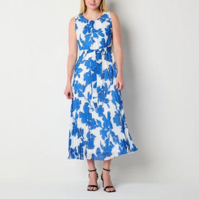 Studio 1 Sleeveless Floral Midi Fit + Flare Dress