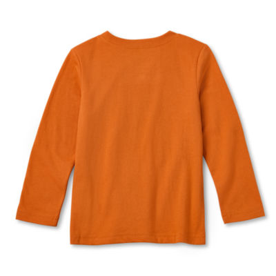 Okie Dokie Toddler & Little Boys Crew Neck Long Sleeve Regular Fit Graphic T-Shirt