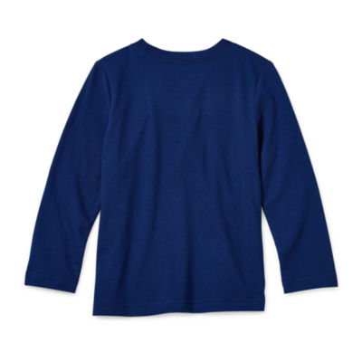 Okie Dokie Toddler & Little Boys Crew Neck Long Sleeve Regular Fit Graphic T-Shirt