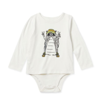 Okie Dokie Toddler Boys Adaptive Crew Neck Long Sleeve Bodysuit