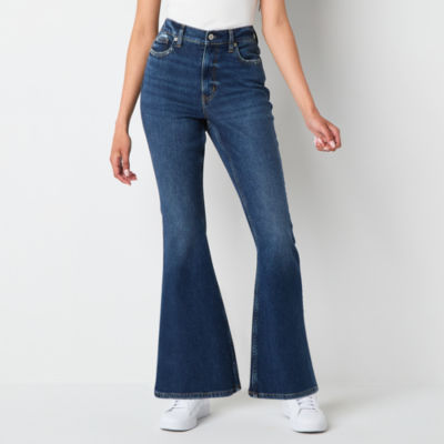 Arizona Juniors Womens High Rise Flare Leg Jean