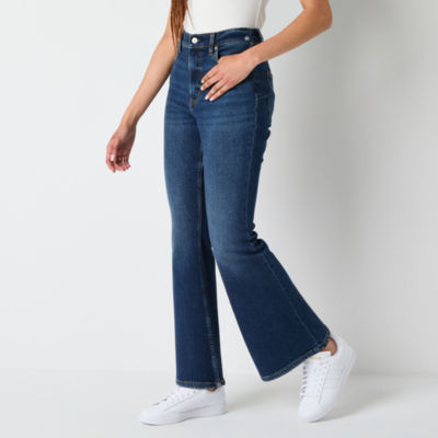 Arizona Juniors Womens High Rise Flare Leg Jean