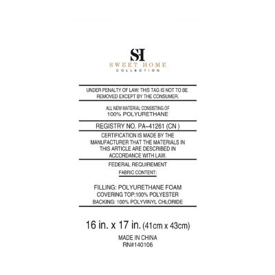 Sweet Home Collection™ Houndstooth Stitch U Shaped Memory Foam 17" x 16" Chair Cushions