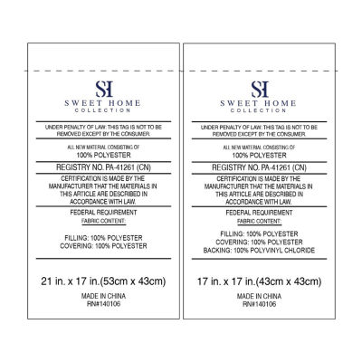 Sweet Home Collection™ Rocking Chair Cushion 2 Piece Tufted Non Slip Set of Upper and Lower Cushions