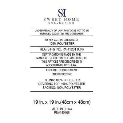 Sweet Home Collection™ Havana Stripe Patio Cushions Indoor/Outdoor Reversible Chair Pads Tufted 19" x 19"