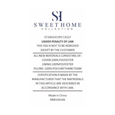 Sweet Home Collection™ Large Oversized Reading and Bed Rest Pillow with Cup Holders and Detachable Neck Roll