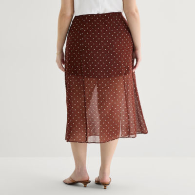 a.n.a Womens Plus Midi Pencil Skirt