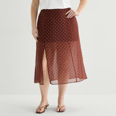 a.n.a Womens Plus Midi Pencil Skirt