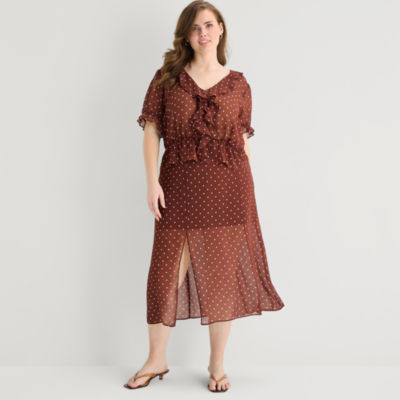 a.n.a Womens Plus Midi Pencil Skirt