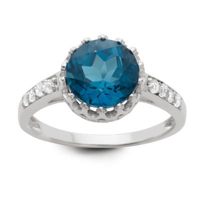 Genuine London Blue Topaz Sterling Silver Ring, Color: Blue - JCPenney