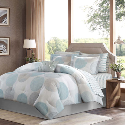 Madison Park Essentials Knowles Comforter Set with Cotton Sheets