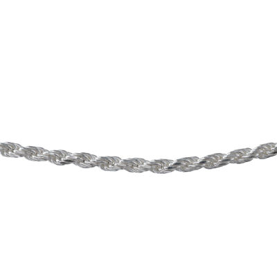 Made in Italy Unisex Adult Sterling Silver 22 Inch Rope Chain Necklace