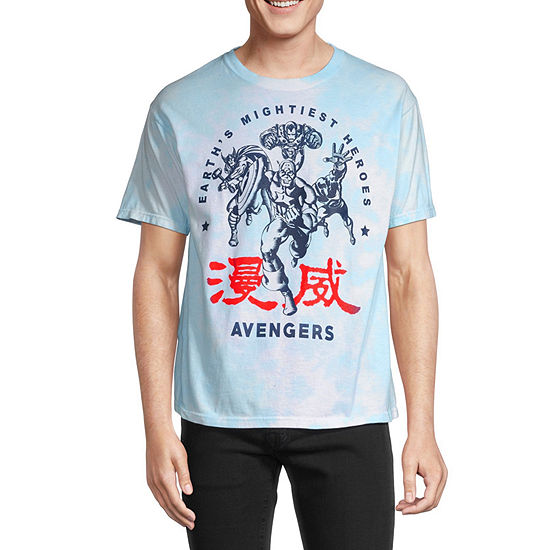 Mens Crew Neck Short Sleeve Regular Fit Avengers Marvel Graphic T-Shirt