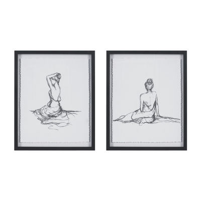 Madison Park Feminine Figures 2-pc. Framed Wall Art Sets