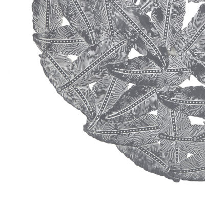 Madison Park Rosalie Textured Feather Metal Disc 3-pc. Wall Art Set