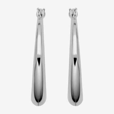 Sterling Silver Graduated Hoop Earrings